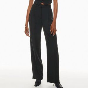 Aritzia Wilfred Effortless Pant 14 Black. High Waisted Wide Leg Crepe Pants